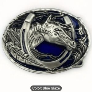 New Horse and Horseshoe Belt Buckle, T3MISB7B